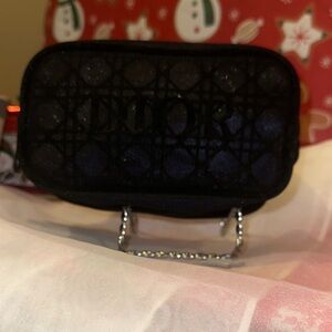 Inspired Brand i Black Cosmetic Bag in mesh fabric